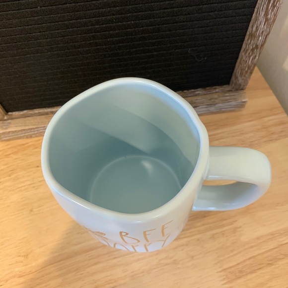 Rae Dunn BEE HAPPY Mug with Gold writing - Picture 2 of 3